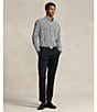 Color:Polo Black/White - Image 4 - Big & Tall Classic Fit Striped Stretch Poplin Shirt