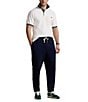 Polo Ralph Lauren Big & Tall Classic Fit Tipped Mesh Short Sleeve Polo Shirt, Color:White/Antique Green - Image 3