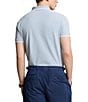 Color:Vessel Blue/White - Image 2 - Big & Tall Classic Fit Tipped Stretch Mesh Short Sleeve Polo Shirt