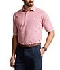 Color:Adirondack Berry/White - Image 1 - Big & Tall Classic Fit Tipped Stretch Mesh Short Sleeve Polo Shirt