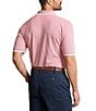 Color:Adirondack Berry/White - Image 2 - Big & Tall Classic Fit Tipped Stretch Mesh Short Sleeve Polo Shirt
