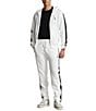 Color:White Multi - Image 3 - Big & Tall Double-Knit Mesh Track Pants