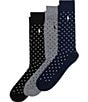 Polo Ralph Lauren Big & Tall Gents Polka Dot Socks 3-Pack - Image 1