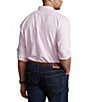 Color:Pink/White - Image 2 - Big & Tall Gingham Oxford Long Sleeve Woven Shirt