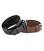 Color:Brown - Image 1 - Big & Tall Italian Leather Belt
