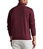 Color:Aged Wine Heather - Image 2 - Big & Tall Jersey Quarter-Zip Pullover