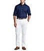 Color:Newport Navy - Image 3 - Big & Tall Linen Long-Sleeve Woven Shirt