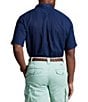 Color:Newport Navy - Image 2 - Big & Tall Linen Short Sleeve Woven Shirt