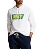 Color:White - Image 1 - Big & Tall Logo Jersey Long Sleeve Hoodie T-Shirt