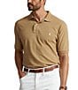 Color:Cafe Tan - Image 1 - Big & Tall Mesh Short Sleeve Polo Shirt