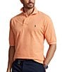 Color:Beach Orange Heather - Image 1 - Big & Tall Mesh Short Sleeve Polo Shirt