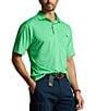 Color:Green - Image 1 - Big & Tall Performance Stretch Short-Sleeve Polo Shirt