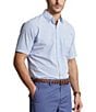 Color:Blue/White - Image 1 - Big & Tall Seersucker Short Sleeve Woven Shirt