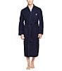 Color:Cruise Navy - Image 1 - Big & Tall Shawl Collar Terry Robe