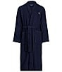 Color:Cruise Navy - Image 3 - Big & Tall Shawl Collar Terry Robe