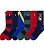 Polo Ralph Lauren Big & Tall Society Bear Socks 6-Pack - Image 1