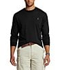 Color:Polo Black - Image 1 - Big & Tall Soft Cotton Long Sleeve T-Shirt