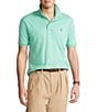 Color:Resort Green Heather - Image 1 - Big & Tall Soft Cotton Short Sleeve Polo Shirt