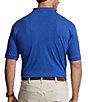 Color:Sapphire Heather - Image 2 - Big & Tall Soft Cotton Short Sleeve Polo Shirt