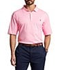 Color:New Carmel Pink - Image 1 - Big & Tall Soft Cotton Short Sleeve Polo Shirt