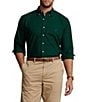 Polo Ralph Lauren Big & Tall Solid Garment-Dye Oxford Long Sleeve Woven Shirt, Color:Moss Agate - Image 1