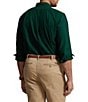 Polo Ralph Lauren Big & Tall Solid Garment-Dye Oxford Long Sleeve Woven Shirt, Color:Moss Agate - Image 2