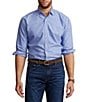 Color:Harbor Island Blue - Image 1 - Big & Tall Solid Garment-Dye Oxford Long Sleeve Woven Shirt