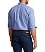 Color:Harbor Island Blue - Image 2 - Big & Tall Solid Garment-Dye Oxford Long Sleeve Woven Shirt