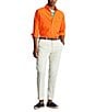 Color:Bright Signal Orange - Image 3 - Big & Tall Solid Garment-Dye Oxford Long Sleeve Woven Shirt