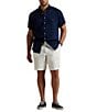 Polo Ralph Lauren Big & Tall Solid Linen Short Sleeve Woven Shirt, Color:Newport Navy - Image 3