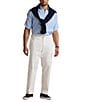 Polo Ralph Lauren Big & Tall Solid Linen Short Sleeve Woven Shirt, Color:Office Blue - Image 3