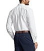 Color:White - Image 2 - Big & Tall Solid Oxford Performance Stretch Long Sleeve Woven Shirt