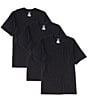 Color:Polo Black - Image 1 - Big & Tall Stretch Classic Fit Crew 3-Pack Tees
