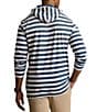 Color:Clancy Blue/Nevis - Image 2 - Big & Tall Striped Big Pony Long Sleeve Hoodie T-Shirt