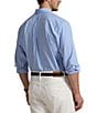 Polo Ralph Lauren Big & Tall Striped Stretch Poplin Long Sleeve Woven Shirt, Color:Canvas Blue/White - Image 2