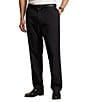 Color:Polo Black - Image 1 - Big & Tall Tailored Fit Flat Front Performance Twill Pants