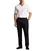 Color:Polo Black - Image 3 - Big & Tall Tailored Fit Flat Front Performance Twill Pants