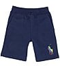 Color:Newport Navy - Image 1 - Big Boys 8-20 Big Pony Fleece Shorts