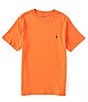Color:College Orange - Image 1 - Big Boys 8-20 Crew Neck Short Sleeve Tee