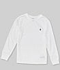 Color:White - Image 1 - Big Boys 8-20 Long Sleeve Jersey Crew Neck T-Shirt