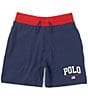 Color:Spring Navy - Image 1 - Big Boys 8-20 Flag Logo Jersey Shorts