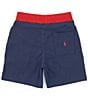 Color:Spring Navy - Image 2 - Big Boys 8-20 Flag Logo Jersey Shorts