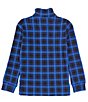 Color:Sistine Blue - Image 2 - Big Boys 8-20 Long Sleeve Tartan Plaid Interlock Pullover