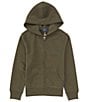 Color:Armadillo - Image 1 - Big Boys 8-20 Long Sleeve Full Zip Fleece Hooded Jacket