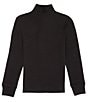 Color:Polo Black - Image 2 - Big Boys 8-20 Long Sleeve Quarter Zip Interlock Pullover