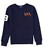 Color:Newport Navy - Image 1 - Big Boys 8-20 Long Sleeve Triple Pony Fleece Sweatshirt