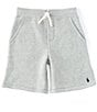 Color:Dark Sport Heather - Image 1 - Big Boys 8-20 Mid-Rise Brushed Fleece Pull-On Shorts