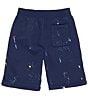 Color:Newport Navy - Image 2 - Big Boys 8-20 Paint-Spatter Fleece Shorts