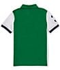Color:Athletic Green - Image 2 - Big Boys 8-20 Short-Sleeve Big Pony Color Block Mesh Polo Shirt