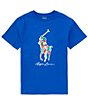 Color:Heritage Blue - Image 1 - Big Boys 8-20 Short Sleeve Big Pony Jersey T-Shirt